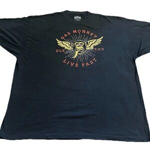 Black Short Sleeve Tee with Vintage Graphic